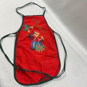 Childs hand decorated Christmas apron.